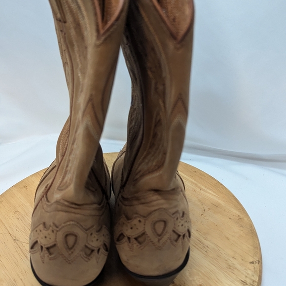 Womend Cowboy Style Boits US 7M Suede likd - Picture 3 of 6
